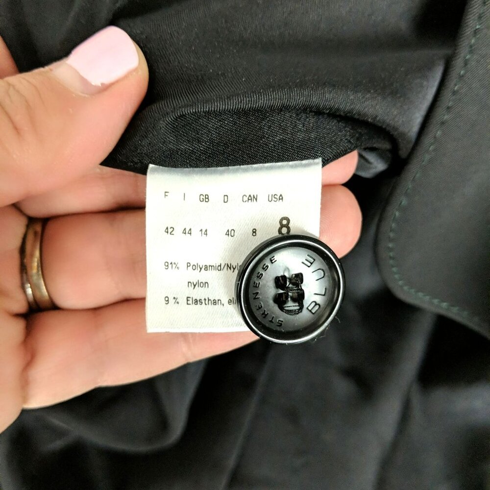 Strenesse Black Blazer 8 Career Work Business - Picture 9 of 9